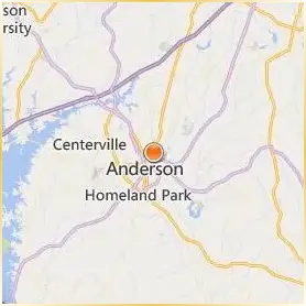 Anderson University Location Map