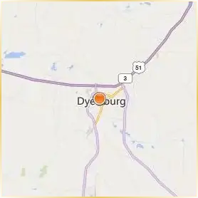 Dyersburg State Community College Location Map