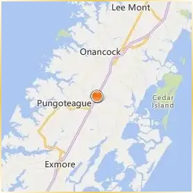 Eastern Shore Community College Location Map