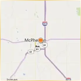 McPherson College Location Map