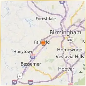 Miles College Location Map