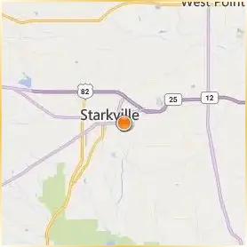 Mississippi State University Location Map