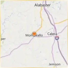 University of Montevallo Location Map